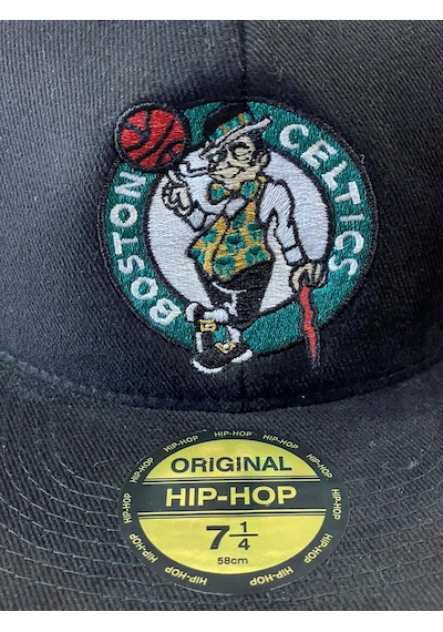 Hamze Boston Celtics Nba Siyah Hip Hop Snapback Rapper Basket Şapka Siyah