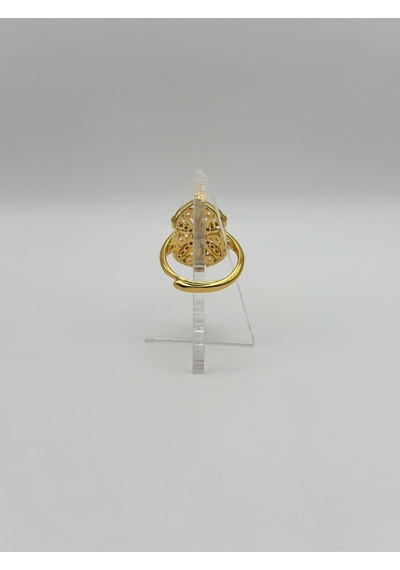 Arnes Jewelry Çelik 22 Ayar Altın Kaplama Ayarlanabilir Yüzük Ar493nes Gold