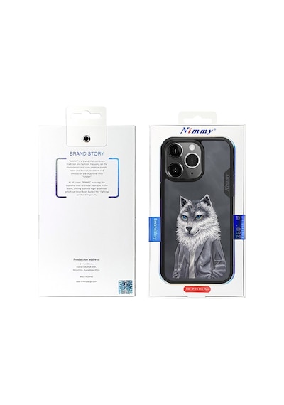 Samsung Galaxy Uyumlu S24 Ultra 3d Gerçek Nakış İşlemeli Kurt Figürlü Fashion Pet Kılıf Şeffaf
