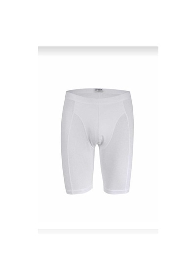 160 Beyaz Modal Uzun Boxer Şort 6 Lı 001