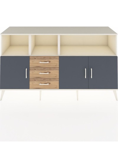 Hyperion Konsol 5 Raflı 3 Çekmeceli 3 Kapaklı 176x44x99 Aytaşı-antrasit/çam Aytası/antrasıt - Aytası Hyperion Konsol 5 Raflı 3 Çekmeceli 3 Kapaklı 176x44x99 Aytaşı-antrasit/çam Aytası/antrasıt - Aytası