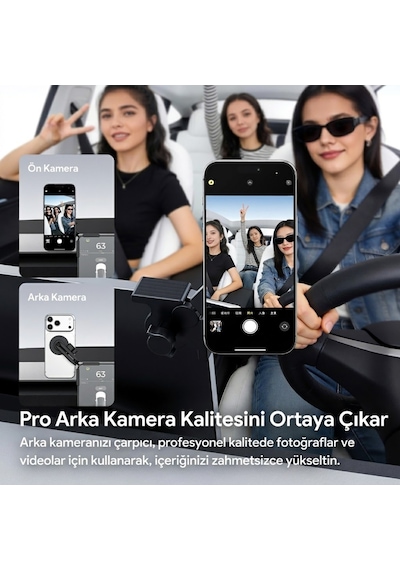 Ulanzi Sk28 Manyetik Araç Telefon Tutucu Tesla Model 3 Y S X Uyumlu - S012 Siyah