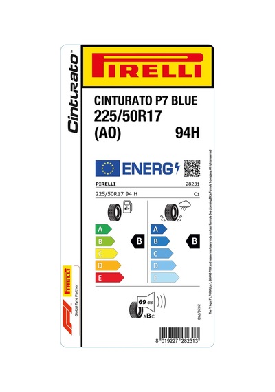 Pirelli 225/50R17 94H Cinturato P7 Ao Yaz Lastiği 2025