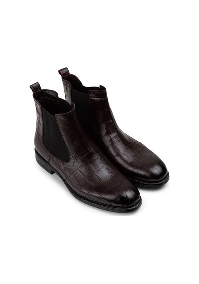 Deery Hakiki Deri Bordo Erkek Chelsea Bot - 01919mbrdc01 Bordo
