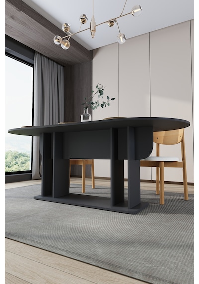Modern 8 Kişilik Mutfak Yemek Masası %100 Mdf Mutfak Yemek Odası Masası Ym08 Antrasit Modern 8 Kişilik Mutfak Yemek Masası %100 Mdf Mutfak Yemek Odası Masası Ym08 Antrasit