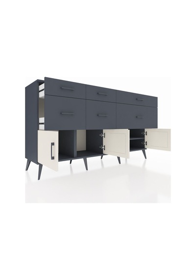 Hyperion Konsol Tek Raflı 6 Çekmeceli 4 Kapaklı 176x44x99 Antrasi Antrasit-aytaşı/antrasit Hyperion Konsol Tek Raflı 6 Çekmeceli 4 Kapaklı 176x44x99 Antrasi Antrasit-aytaşı/antrasit