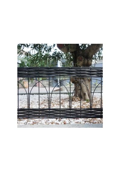 Bordür Kenar Pvc Rattan 100x25/35cm Kahverengi