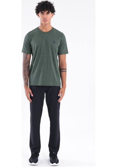 Rowinger Bisiklet Yaka Merserize Erkek Spor T-shirt Haki