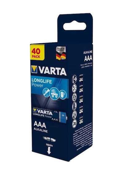 Varta 4903 Longlife Power AAA İnce Kalem Pil 40'lı