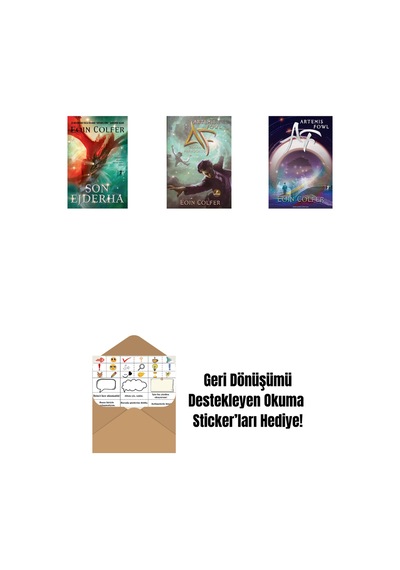 Son Ejderha + Artemis Fowl 6 - Zaman Paradoksu + Artemis Fowl 1 + Okuma Sticker'ları