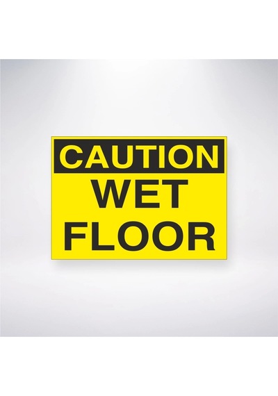 Caution Wet Floor Sticker 20x28 Cm