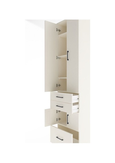 Arges Dolap 5 Raflı 3 Çekmeceli 4 Kapaklı 60x30x243 Aytaşı-aytaşı Aytası