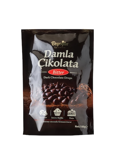 Beyoğlu Bitter Damla Çikolata 100 Gr Kurabiye,pasta Ve Kek İçin