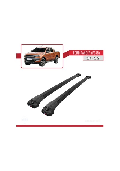 Ford Ranger 2011-2022 Arası İle Uyumlu Ace-1 Ara Atkı Tavan Barı Siyah