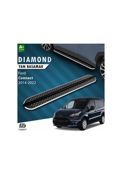S-dizayn Ford Connect 2 Diamond Krom Yan Basamak 183 Cm 2014-2023 A+ Kalite