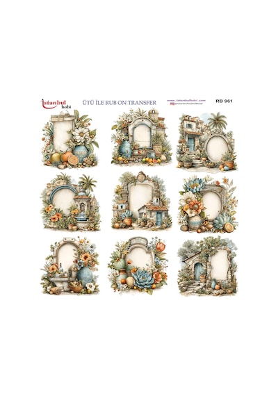 Ütü İle Rub On Transfer Kağıdı 30x30cm Rb-961