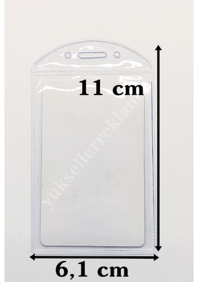 Yaka Kartı Poşeti Kimlik Boy Dikey 11X6.1 CM 100 Adet