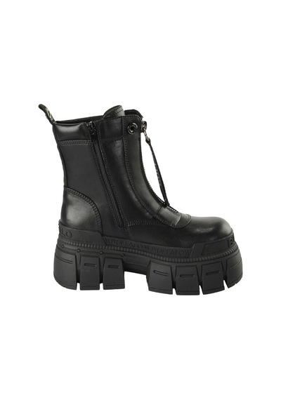 Bot Kadın 1622350 Buffalo Gospher Zıp Boot - Vegan Nappa - Black Siyah