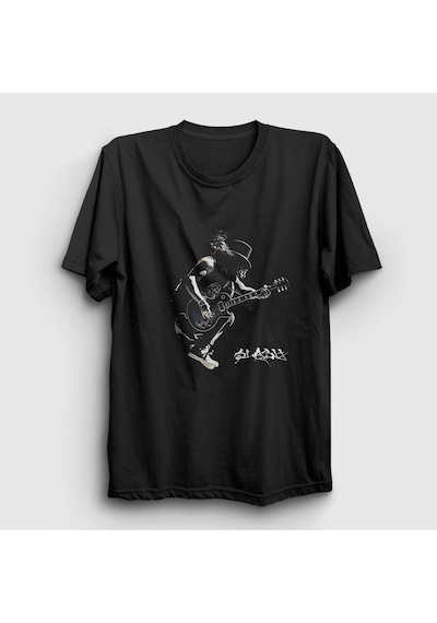 Presmono Unisex Jump Guns N' Roses Slash T-shirt Siyah
