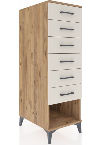Kronos Dolap 6 Çekmeceli 44x59x134 Çam-aytaşı Atlas Çam