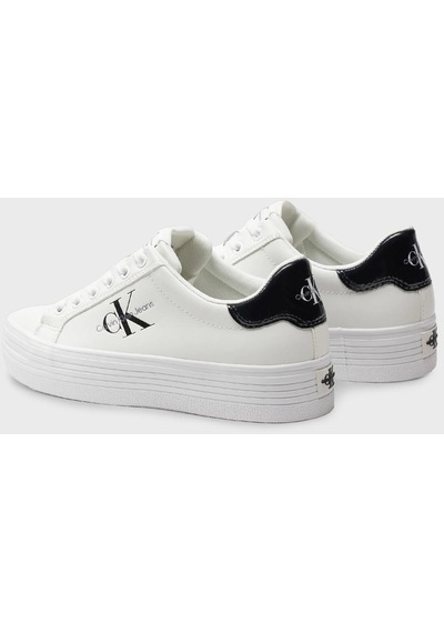 Calvin Klein Kadın Ayakkabı Yw0Yw01393 01W Beyaz-Siyah Beyaz - Siyah
