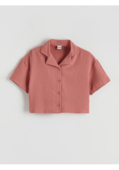 Lc Waikiki Pembe Basic Kız Çocuk Müslin Gömlek Ve Pantolon