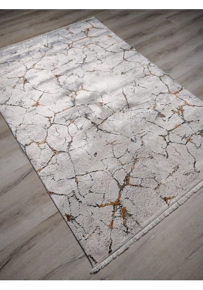 Yamalıhome Bambu Halı 1025Hardal Krem 80X140 Cm Pratik Halı