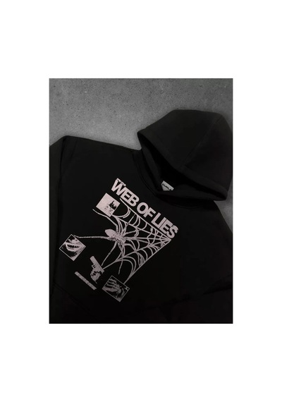 Tarzsokak Unisex Web Of Lies Sweatshirt Siyah