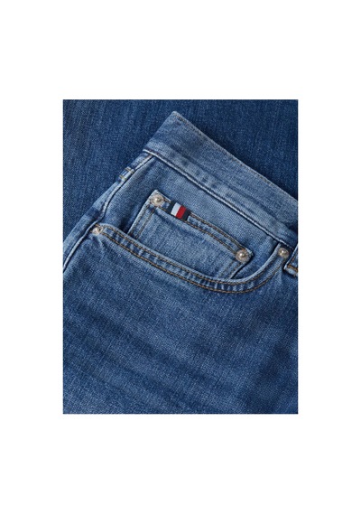 Tommy Hilfiger Slım Straıght Denton Jean Pantolon Düz Paça Cobalt Mavi Çok Renkli