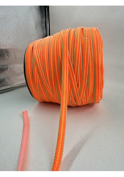 1 Cm Puntalı Kadife-5 Metre Turuncu