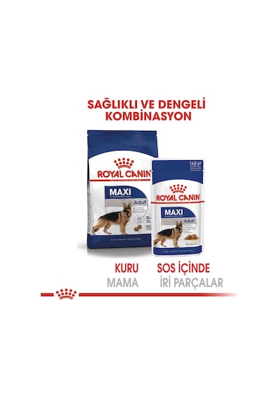 Royal Canin Maxi Adult Büyük Irk Yetişkin Köpekler İçin Parça Etli Konserve Mama 140 Gr