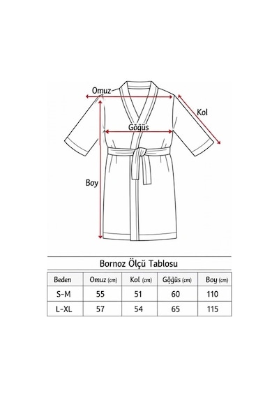 Saf Pamuk Konforu: Kimono Yaka Unisex Termal Kurulama Bornozu Çok Renkli