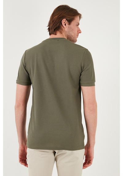 Buratti Pamuklu Regular Fit Bisiklet Yaka Basic Erkek T Shirt 5902387 Haki
