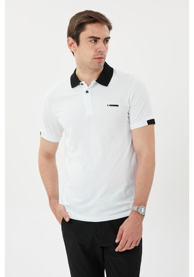 Ayessa Erkek Polo Yaka T-shırt 1412036 Beyaz