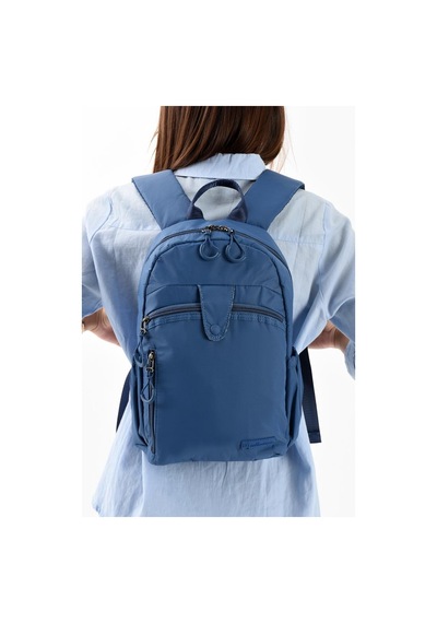 Baginn Unisex Sırt Çantası Paraşüt Kumaş Hafif Çok Cepli Yağmur İtici Kumaş 32 22 Cm 571 Collection Mavi
