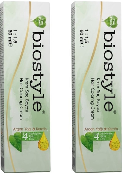 Biostyle Bitki Özlü Argan Ve Keratin 7.43 Tarçın Bakır 2 Adet 60 Ml Saç Boyası Oksidansız