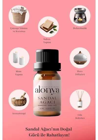 Sandal Ağacı Esansiyel Uçucu Koku Yağı Buhurdanlık Esansı Oda Kokusu Aromaterapi Yağı 10 Ml Sandal Ağacı