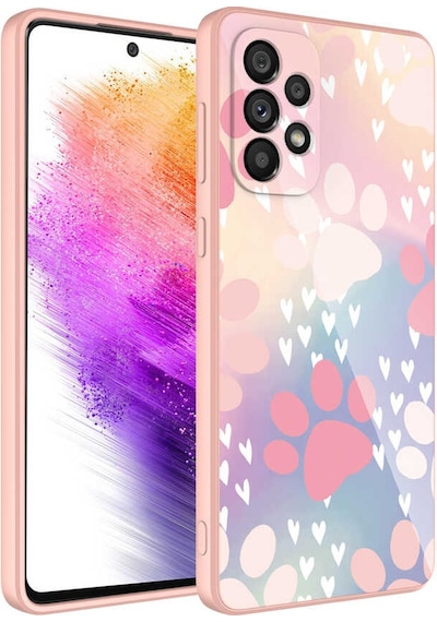 Samsung Uyumlu Galaxy A73 Kılıf Kamera Korumalı Desenli Sert Silikon Zore Epoksi Kapak NO4