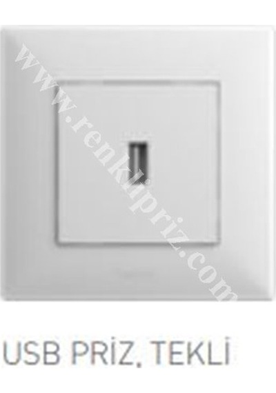 Legrand 768197 Raventi Beyaz Usb Şarj Prizi