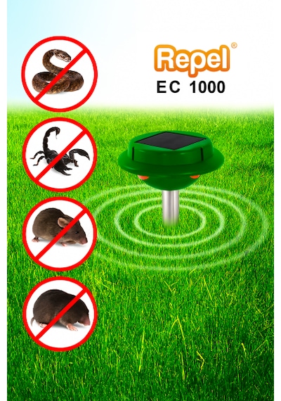 Repel Ec 1000 V2 Güneş Enerjili Fare Köstebek Ve Sürüngen Kovucu 1000 M²