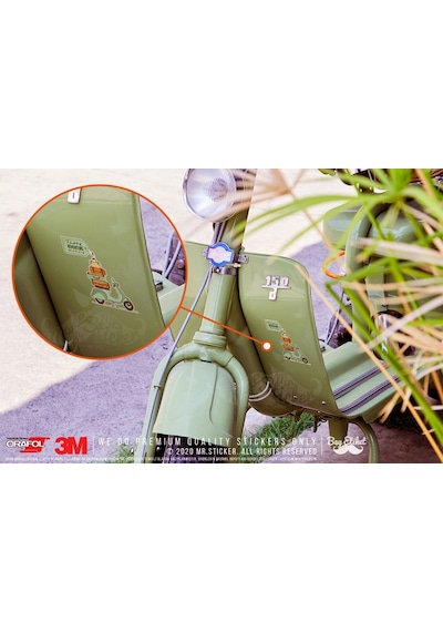 Bay Etiket Vsp19 Vespa Macera Sticker