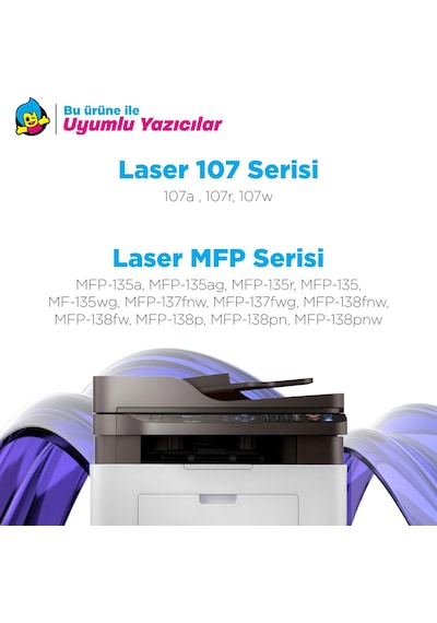 Hp 106a / W1106a Uyumlu Toner 4'lü Paket - Çipli / 107...