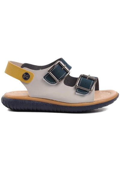 Ayakmod Şng 1530-p Lacivert Nubuk-sarı-krem Erkek Çocuk Sandalet 001