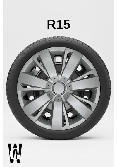 Audi A2 15 İnç Jant Kapağı 4 Adet Gri G113
