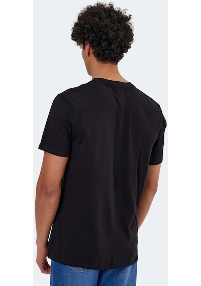 Slazenger KARNEN IN Oversize Erkek Tişört Siyah
