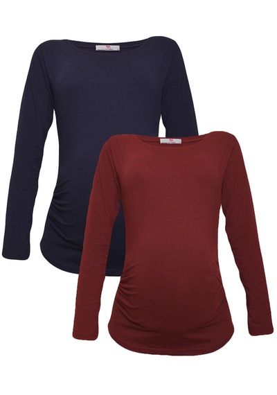 Luvmabelly Myra2302 2303 Hamile Tshirt Seti Lacivert
