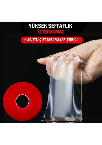 Silikonlu Çift Taraflı Montaj Bandı 10mm 33 Metre (STS OTO AKSESUAR)