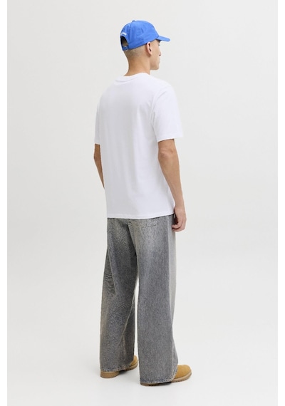 Jack & Jones Jcofusıon Dots Prınt Tee Ss Crew Sn Beyaz