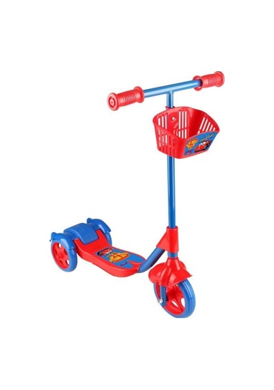 Kırmızı Sepetli Frenli 3 Tekerlekli Scooter