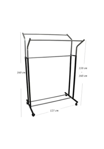 Askısı Tekerlekli Elbise Askıları Metalden Yapılmış Portmanto 130 Kg A Kadar Yüklenebilir Uzunluk 110-150 Cm Kro Çok Renkli